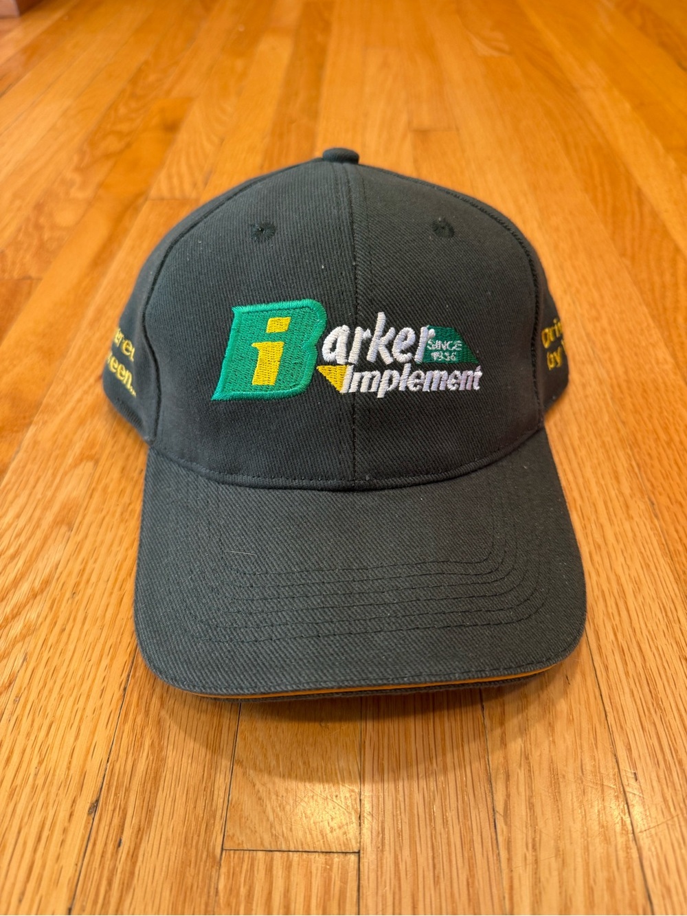 John Deere Barker Implement Embroidered Black Baseball Cap